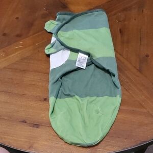Green Striped Baby Swaddle